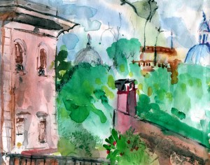 View from Residenza Terrace, Trastevere, Rome